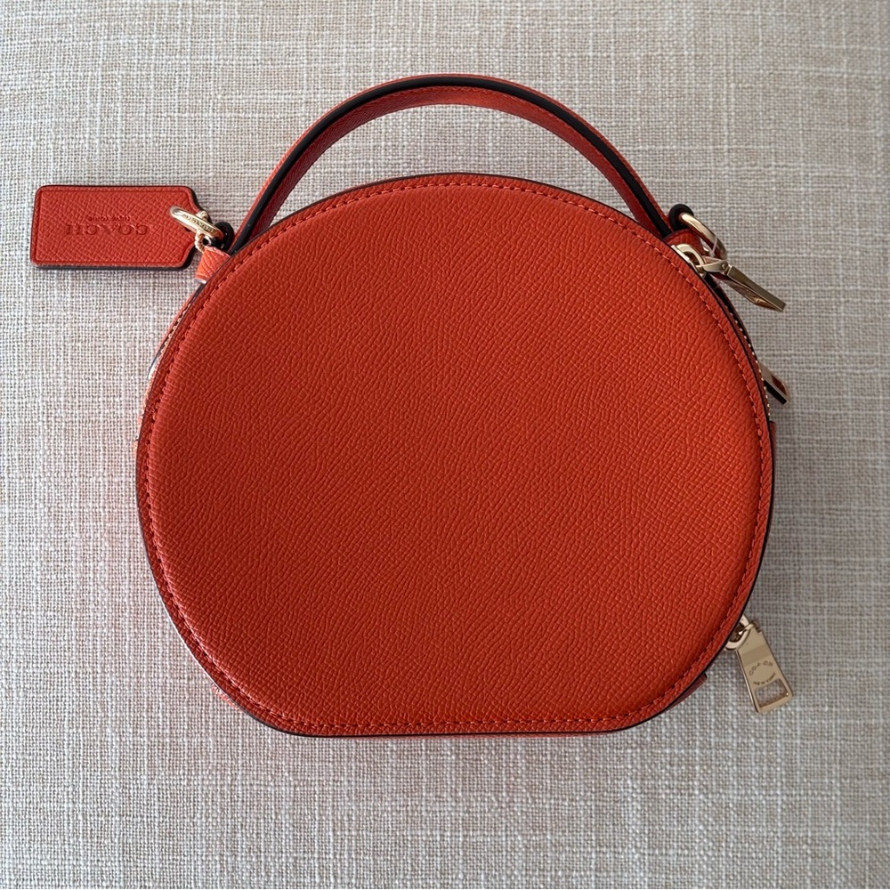Coach Orange and Gold Pumpkin Canteen Crossbody - Picture 8 of 8
